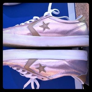 Good condition metallic rose gold Converse.